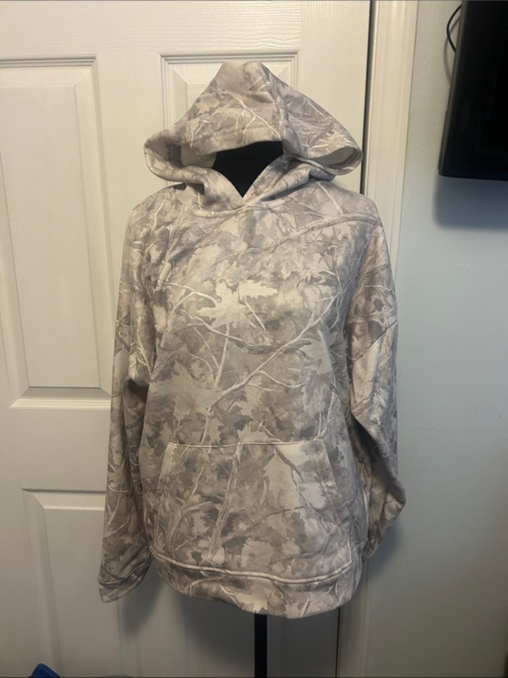 Together Two-Tone Cream & gray Pullover Hoodie